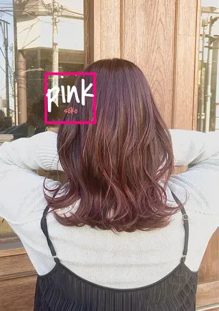 ミディアム カラー パーマ ヘアアレンジ メンズ ネイル マツエク・マツパ アイブロウ sōko   Hair&Nail Salon所属・🫧一気にあか抜け 🫧mayuのヘアスタイル