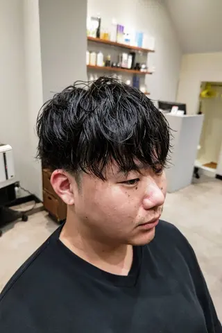 パーマ メンズ ミディアム 🎶メンズカット🧴 大森✂️⸒⸒のヘアスタイル
