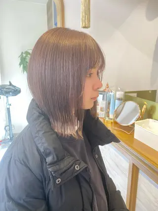 ミディアム レイヤーと顔まわり 大好き❣️関口拓馬のヘアスタイル