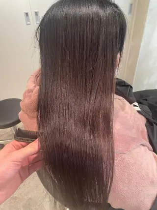 ミディアム カラー パーマ ヘアアレンジ 美髪矯正 Rioのヘアスタイル