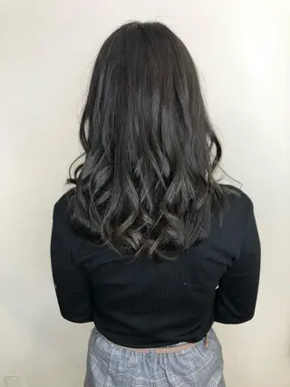 ロング 川畑 大地/波巻きパーマのヘアスタイル