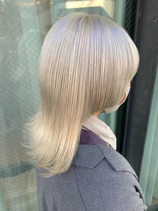 ミディアム 🍀ケアブリーチ カラー🍀坂井のヘアスタイル