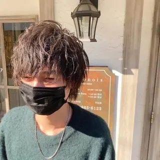 ショート カラー パーマ メンズ メンズパーマ 西條真治のヘアスタイル