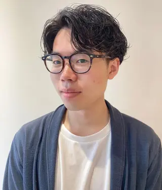 ショート パーマ メンズ icie所属・大阪ヴィーガンサロン KANAKOのヘアスタイル