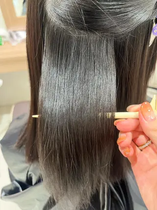 セミロング パーマ 《艶髪縮毛矯正》 かのん☽⑅ ˖のヘアスタイル