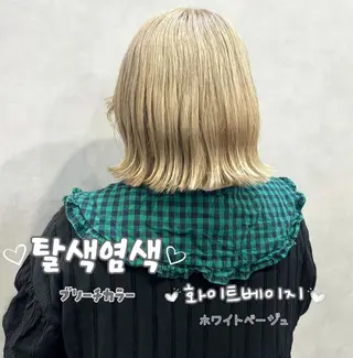 ミディアム カラー 한국 스타일ෆ˚* 🎀オビツメイ🎀のヘアスタイル