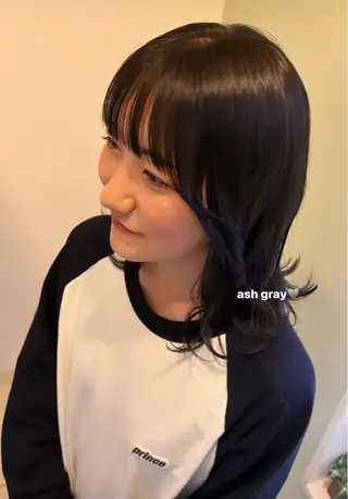ミディアム カラー ヘアアレンジ はまもと もえのヘアスタイル