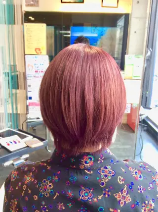 ショート ボブスタイル/ 透明感カラー/八幡のヘアスタイル