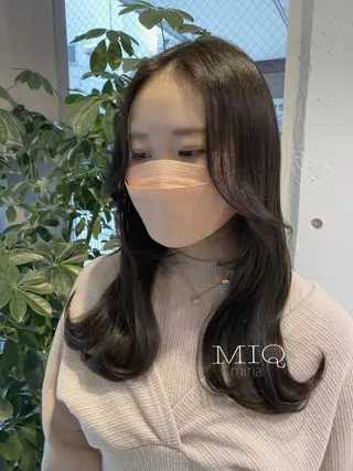 セミロング 韓・中華美女ヘア 🇰🇷×🇨🇳のヘアスタイル