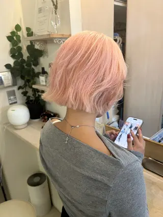 ショート カラー 🫧nano.カラー ヘアアレンジのヘアスタイル
