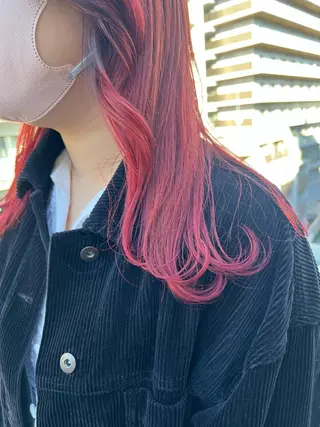 ミディアム カラー 垢抜けハイトーン×ブ ロウリストAZUKIのヘアスタイル