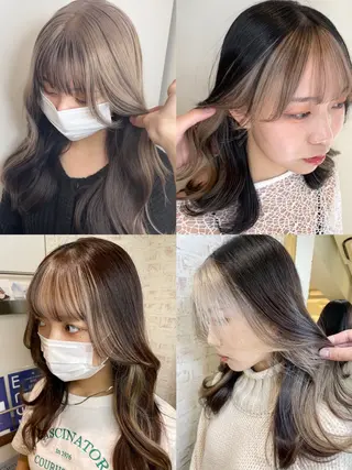 セミロング カラー matiz マティス　表参道所属・💜アンブレラカラー 髪質改善　丸尾】のヘアスタイル