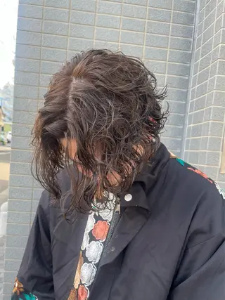 ショート パーマ メンズ 産休中です 艶カラー♡オカのヘアスタイル