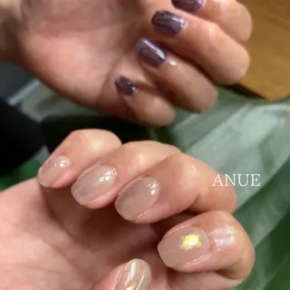 ネイル 𝐴𝑁𝑈𝐸 深爪育成専門サロンのネイルデザイン