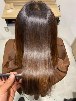 ロング カラー ヘアアレンジ 艶髪✨韓国風🌷 今田  水風🐰のヘアスタイル