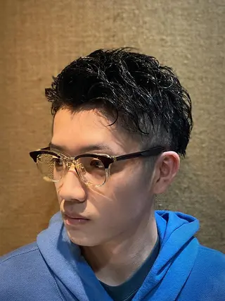 ショート パーマ HIRO GINZA BARBER SHOP  大宮店所属・店長💈山田竜太 BARBERのヘアスタイル