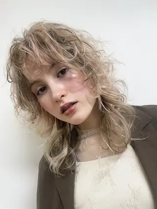 ロング カラー 🐭花小金井 かがり お洒落パーマ🐭のヘアスタイル