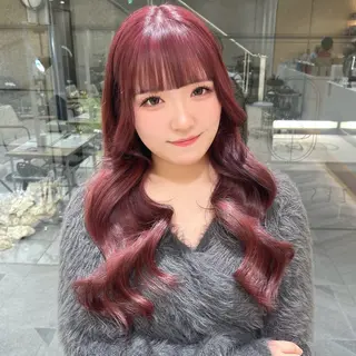 ロング カラー 🇰🇷韓国スタイル /束間まつげ🎀ミキのヘアスタイル