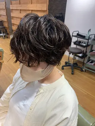 ショート パーマ ショート🌼パーマ 本間正子のヘアスタイル