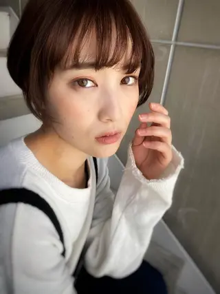 ショート カラー ヘアアレンジ たなか ちあきのヘアスタイル