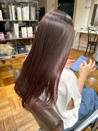 ロング カラー ボブ ショート 髪質改善  相澤晃希のヘアスタイル