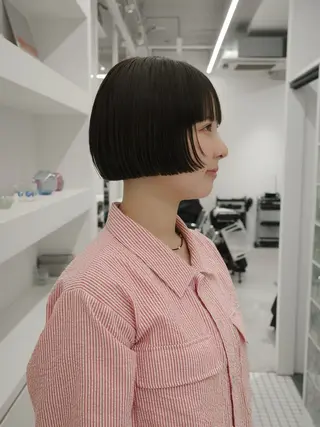 ショート カラー 🌱ぱつっと/ボブ 🌱のヘアスタイル