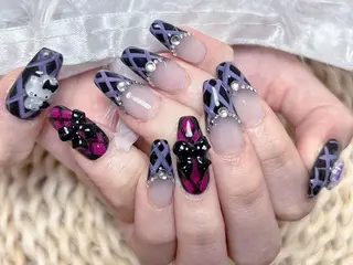 ショート AYU_ Monster🎀のネイルデザイン