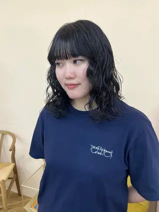 パーマ yuka/ロング/ レイヤーカットモデルのヘアスタイル