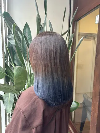 ロング カラー ブリーチ予約率90% 以上✨森山陽向のヘアスタイル