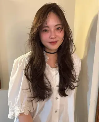 ロング カラー 森田遥奈/透明感カラ ー/似合わせカットのヘアスタイル