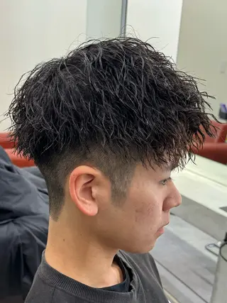 ショート パーマ メンズ 梅田/メンズパーマ /短髪/田中崇奨のヘアスタイル