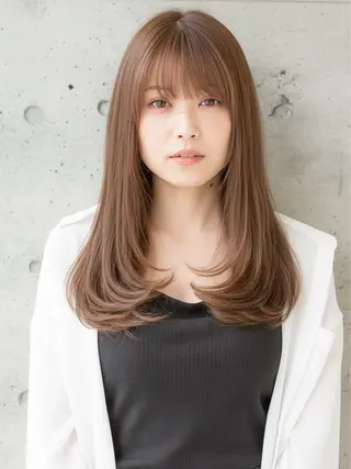 セミロング 岡田 遥希のヘアスタイル