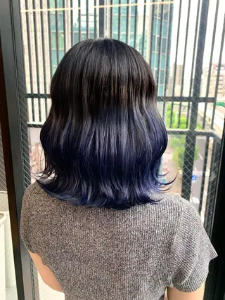 ミディアム カラー 難波 茜のヘアスタイル