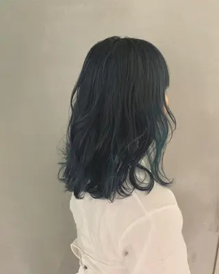 ミディアム カラー インナーカラー/天神 ブリーチ/吉田のヘアスタイル