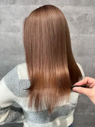 ロング カラー 川浪 ほほみのヘアスタイル