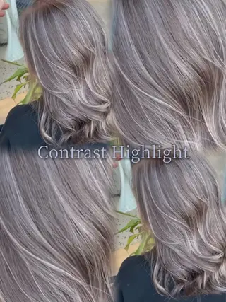 ロング カラー ONYX 表参道所属・表参道/ハイライト 髪質改善ストレートのヘアスタイル