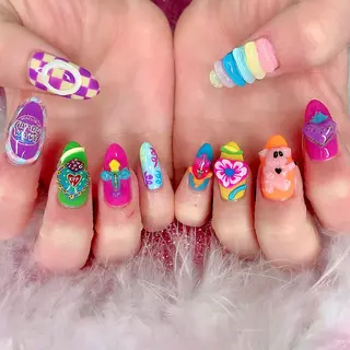 ネイル シェアサロンLei.g(レイジー)所属・3Dアートネイル💗 都築レナのネイルデザイン