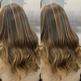 セミロング ブリーチ無しカラー✨ 美鈴のヘアスタイル