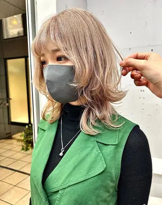 セミロング カラー ヘアアレンジ 🐺ウルフの神🐺 /カラー/けいすけのヘアスタイル