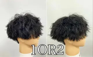 ミディアム メンズ 大宮｜メンズカット ダブルカラー｜パーマのヘアスタイル