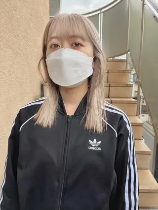 ミディアム ハイトーンNo.1✨ パーマ✨イマイタツヤのヘアスタイル