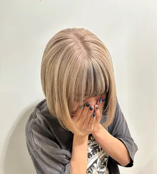 ミディアム カラー たなか もえなのヘアスタイル