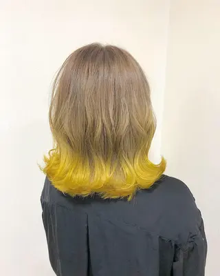 ミディアム ヤマグチ ヒカルのヘアスタイル