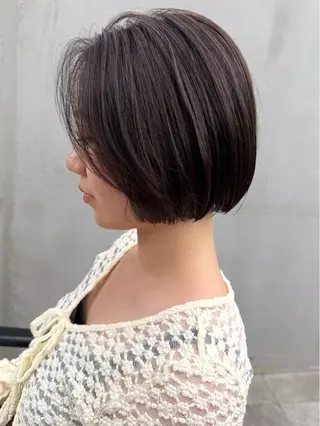 ショート 切りっぱなしボブ/ 小顔ボブNANAのヘアスタイル