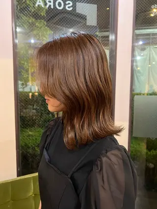 ミディアム 🍑明石 桃🍑のヘアスタイル