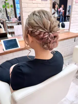 ロング カラー ヘアアレンジ ブリーチなし/ レイヤー🌿runaのヘアスタイル