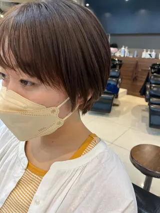 ショート カラー ヘアアレンジ キッズ ネイル マツエク・マツパ アイブロウ GO TODAY SHAiRE SALON所属・透明感カラー🤎 ゆりのヘアスタイル