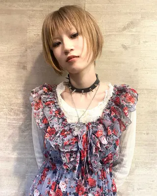 ショート カラー CACHÉ所属・大阪/堀江/ いわもと　りゅうやのヘアスタイル