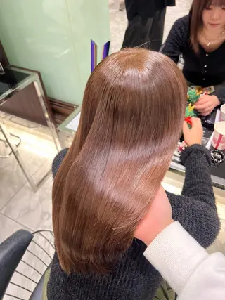 セミロング カラー ヘアアレンジ 大人girly／ 銀座RINOSEのヘアスタイル