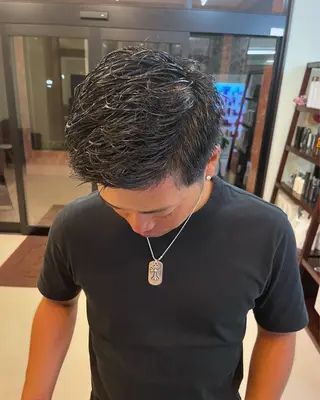 ショート パーマ メンズ BALANCE.／ 樋口智士のヘアスタイル